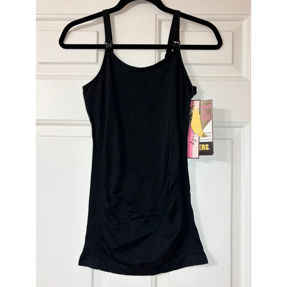 Feathers | Maternity Essentials Seamless Camisole | O/S || Black|